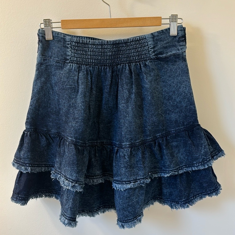 NWT! ANTHROPOLOGIE skirt with ruffles, Sz S. - Picture 3 of 9